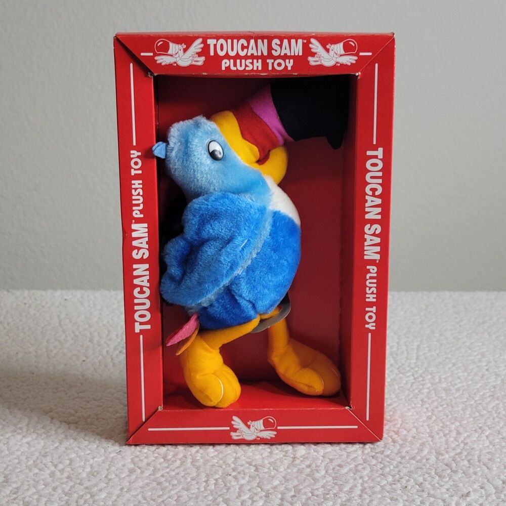 Vntg Toucan Sam Fruit Loops 10" Plush Promotional Toy, Kellogg Cereal 1997, New